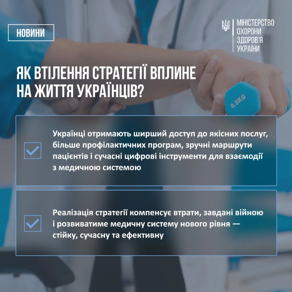 Затверджено стратегію розвитку охорони здоров’я до 2030 року: ключові зміни та перспективи