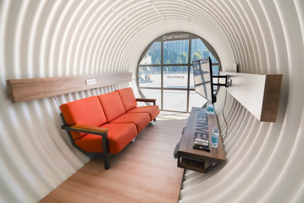 Modular underground shelters for communities presented in Rome
