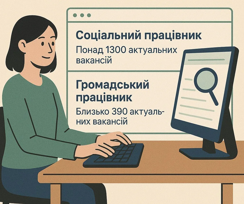 Від 9 до 100 тис грн: актуальні вакансії для соціальних та громадських працівників в Україні